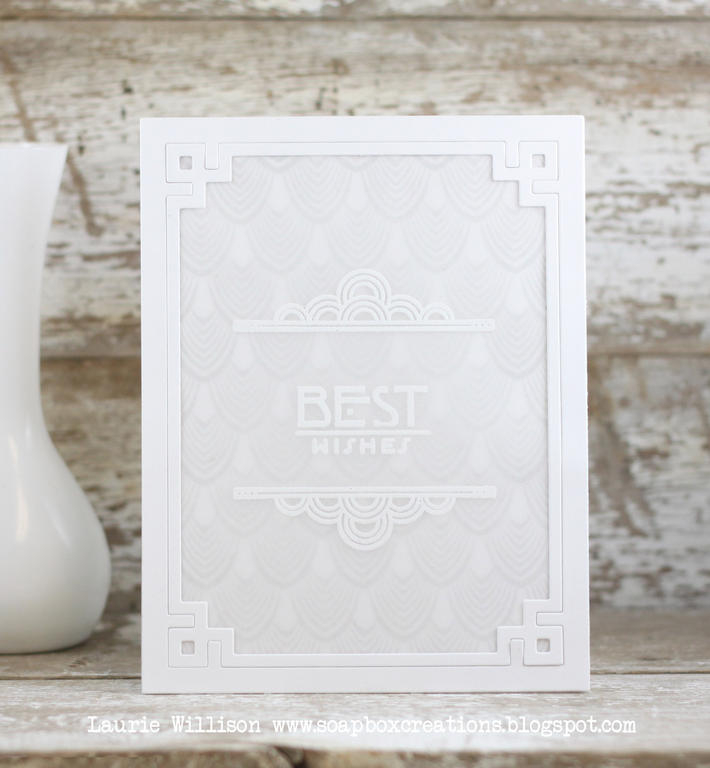 Stamps: Gatsby Glamour, Background Basics: Art Deco<br />
Paper: Stampers Select White,...