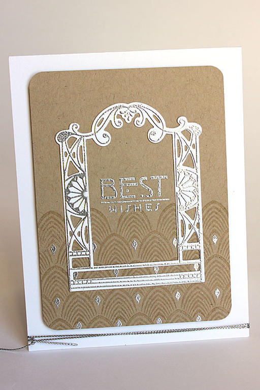 size: 4 1/4&quot; x 5 1/2&quot;<br />
<br />
stamps: Gatsby Glamour, Background Basics: Art...