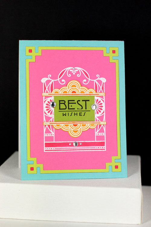 Stamps: Gatsby Glamour<br />
Dies: Gatsby Glamour and Cover Plate: Art Deco<br />
Cardstock:...