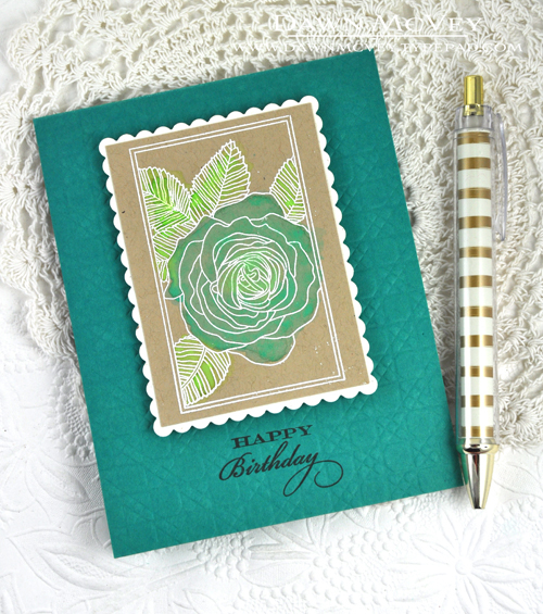 Paper: stamper&#039;s select white, kraft, tropical teal<br />
Stamps: Botanical Blocks,...