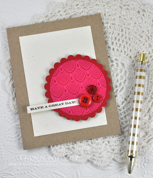 Paper: rustic cream, kraft, raspberry fizz, pure poppy<br />
Stamps: Birthday Classics: May,...