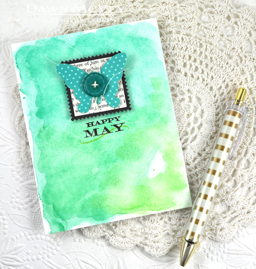 Paper: stamper&#039;s select white, smokey shadow, watercolor paper, vintage book print,...