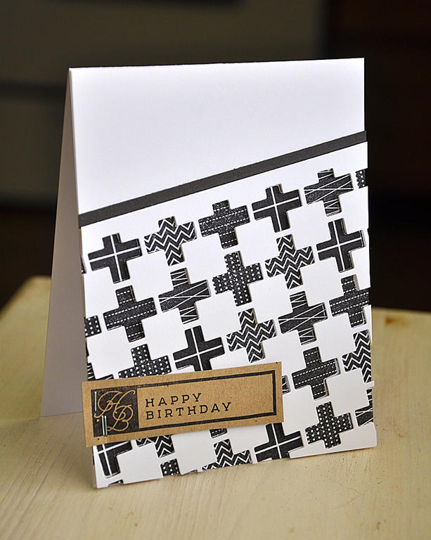 Stamps: Modern Cross Quilt and Initial Thoughts<br />
Ink: True Black<br />
Cardstock: White,...
