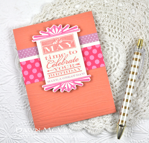 Paper: rustic cream, melon berry, lavender moon/hibiscus burst pattern packs<br />
Stamps:...