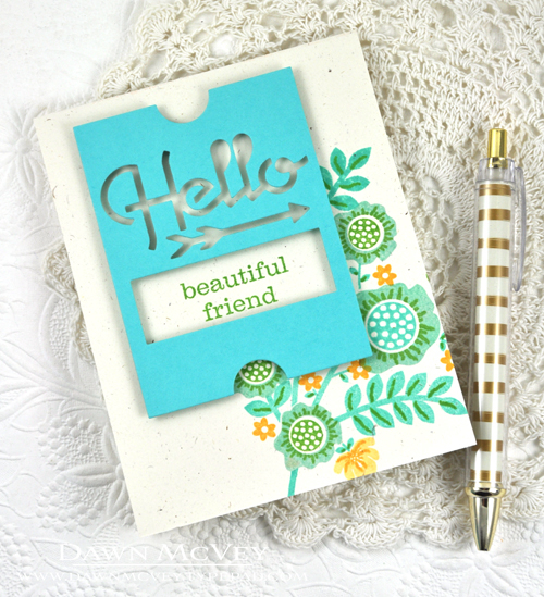 Paper: rustic cream, hawaiian shores<br />
Stamps: Phrase Play #3, Bold Bouquet<br />
Ink:...
