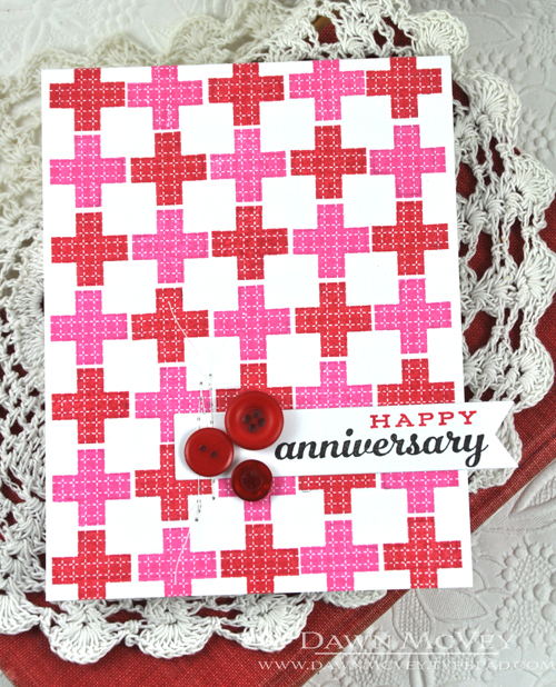 Paper: stamper&#039;s select white<br />
Stamps: Keep It Simple: Anniversary, Modern Cross...