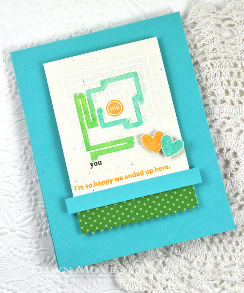 Paper: rustic cream, hawaiian shores, new leaf bitty dot<br />
Stamps: The A-Mazing Stamp Set,...