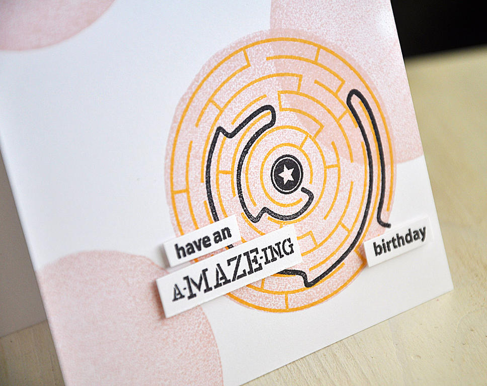A-maze-ing Birthday Wish Card Detail