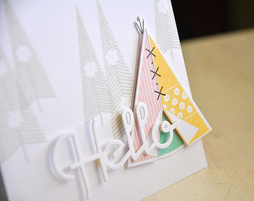 Teepee Hello Card Detail