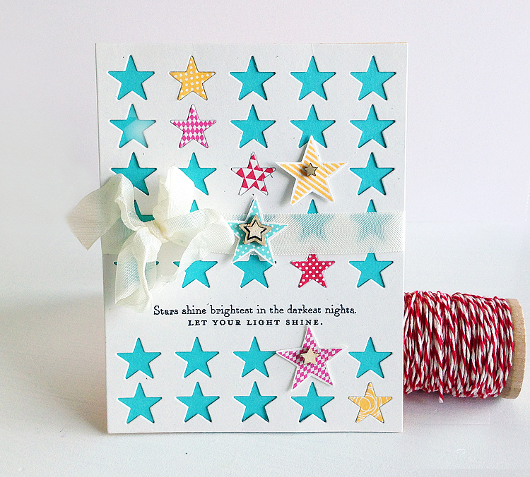 STAMPS: Simple Stars<br />
INK: True Black, Pure Poppy, Raspberry Fizz, Summer Sunrise,...