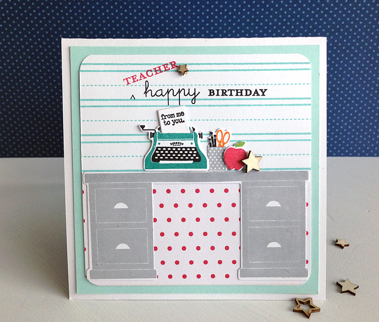 STAMPS: Desktop Design<br />
INK: Tropical Teal, True Black, Pure Poppy, Summer Sunrise, New...