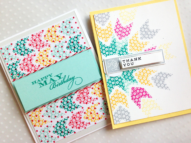 STAMPS: Teepee Time, Birthday Classics: May, Initial Thoughts<br />
INK: True Black, Tropical...