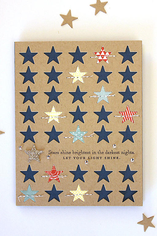 size: 4 1/4&quot; x 5 1/2&quot;<br />
<br />
stamps: Simple Stars<br />
<br />
ink: True...