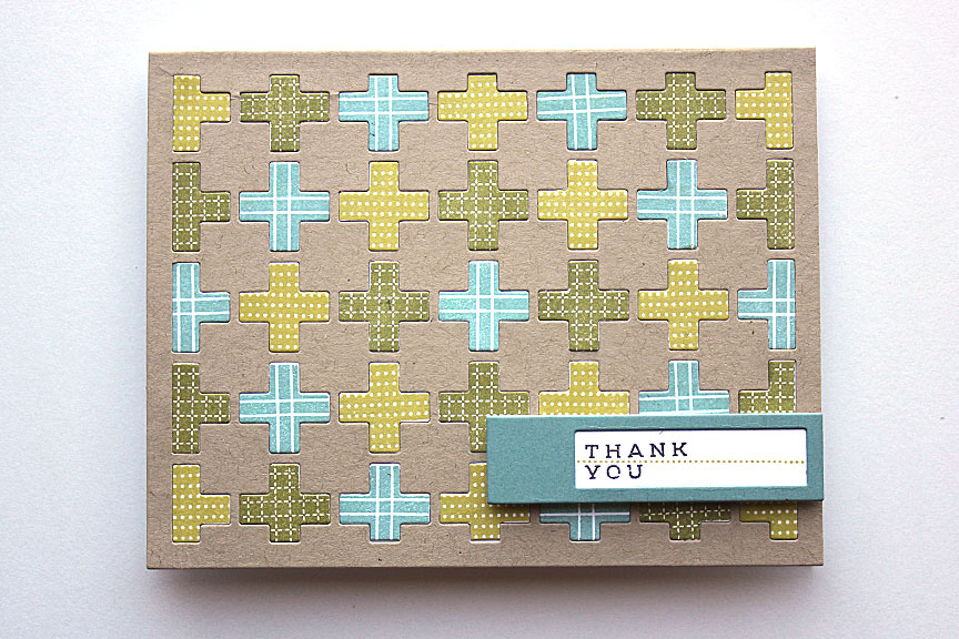 size: 5 1/2&quot; x 4 1/4&quot;<br />
<br />
stamps: Modern Cross Quilt, Initial Thoughts<br...