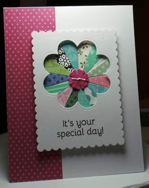 Flower Power - Using Scrap Designer Paper<br />
Technique from &quot;Make it Monday&quot;