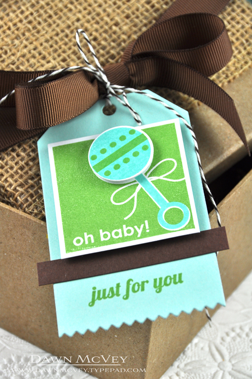 Paper: stamper&#039;s select white, dark chocolate, aqua mist<br />
Stamps: Rattled<br />
Ink:...