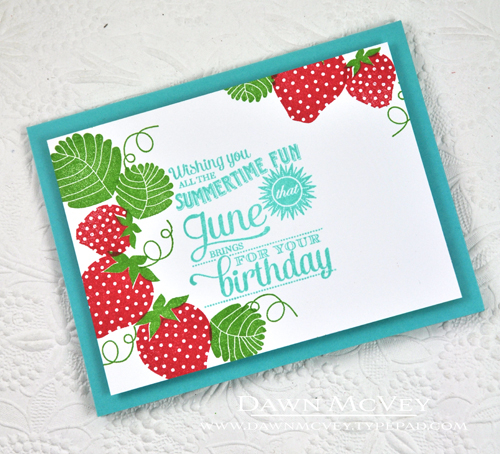 Paper: stamper&#039;s select white, hawaiian shores<br />
Stamps: Birthday Classics: June,...
