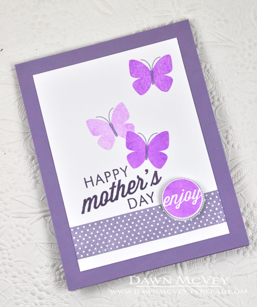 Paper: stamper&#039;s select white, winter wisteria<br />
Stamps: Monthly Moments: May<br />...