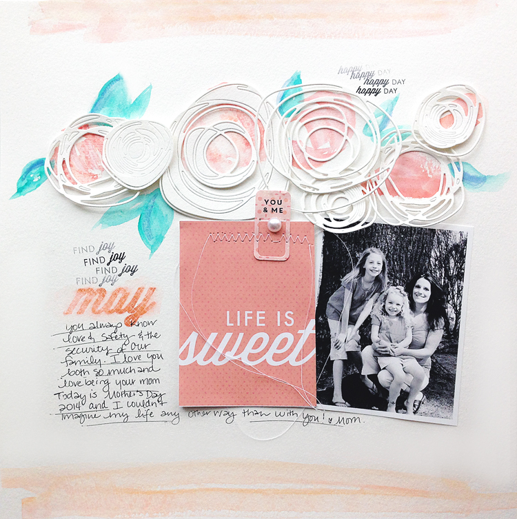 STAMPS: Monthly Moments: May<br />
INK: True Black, Melon Berry<br />
PAPER: Monthly Moments:...