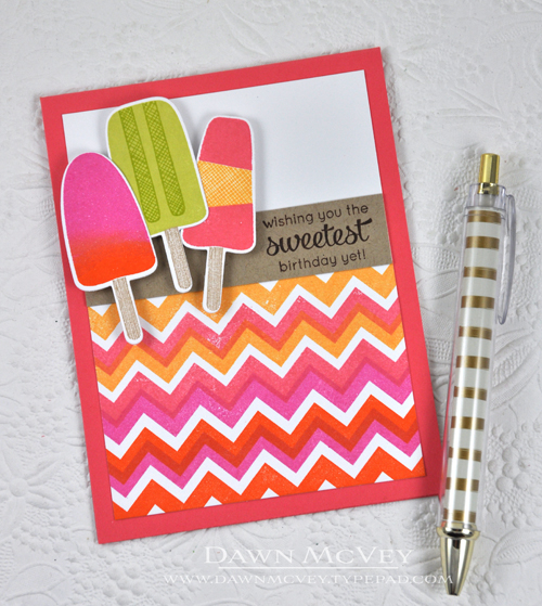 Paper: stamper&#039;s select white, kraft, berry sorbet<br />
Stamps: Summer Sweetness,...