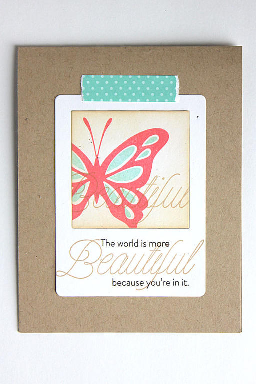 size: 4 1/4&quot; x 5 1/2&quot;<br />
<br />
stamp: Life is Beautiful<br />
<br />
ink: True...