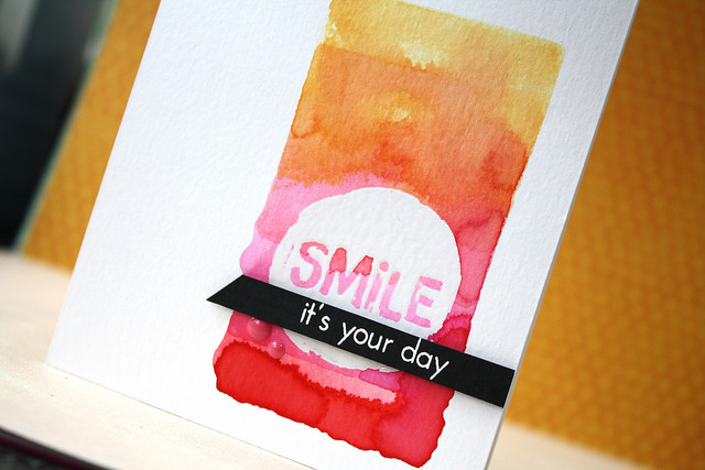 cardstock: white, black, watercolor paper<br />
ink: versamark, festive berries, worn...