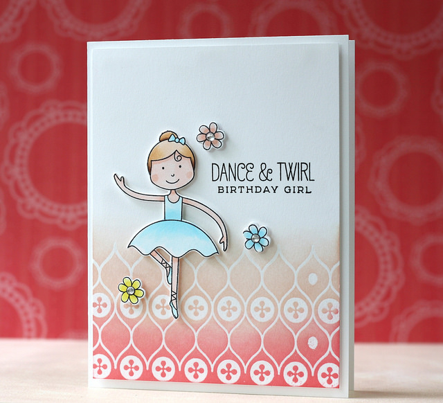 cardstock: white<br />
ink: true black, spun sugar, worn lipstick-distress ink<br />
clear...