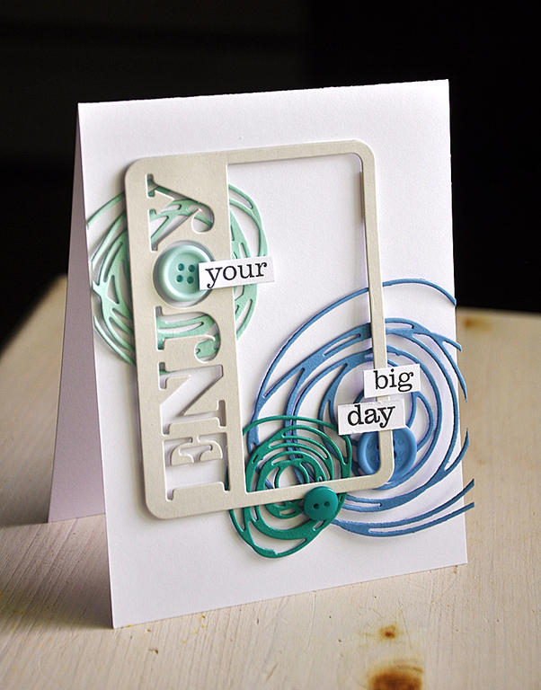 Stamps: Phrase Play #4<br />
Ink: true black<br />
Cardstock: white, blueberry sky, aqua mist,...