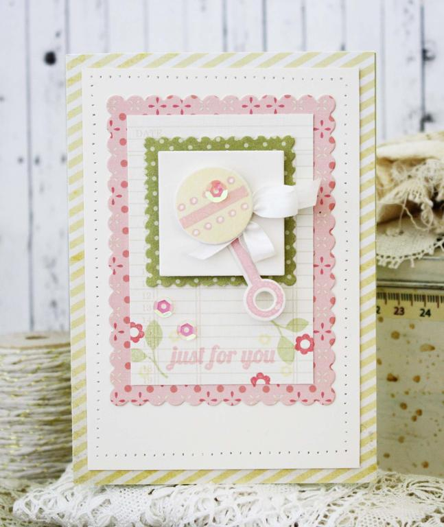 Papertrey Ink Supplies Used:<br />
Stamps:<br />
Rattled and Monthly Moments:  May<br />...