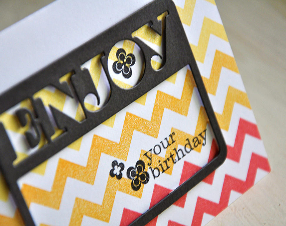 Stamps: Phrase Play #4, Background Basic: Super Chevron and Background Basics: Venice<br />...