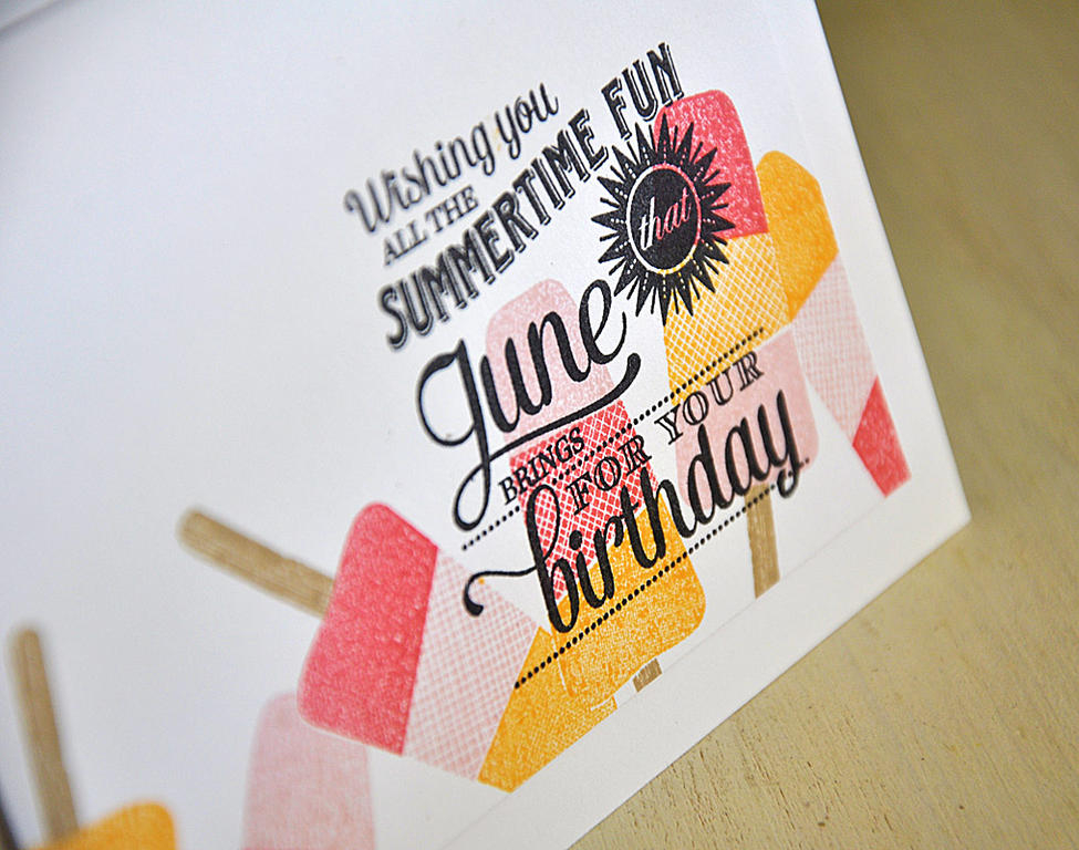 Summertime Fun Birthday Card Detail