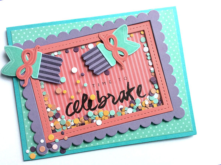 Stamps: Wet Paint III, Party Poppers<br />
Cardstock: Hawaiian Shores, Winter Wisteria, Berry...