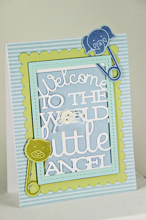 Stamps: Sweet Cheeks<br />
Dies: Sweet Cheeks, Shakers &amp; Sprinkles Kit, Text Block: Baby<br...