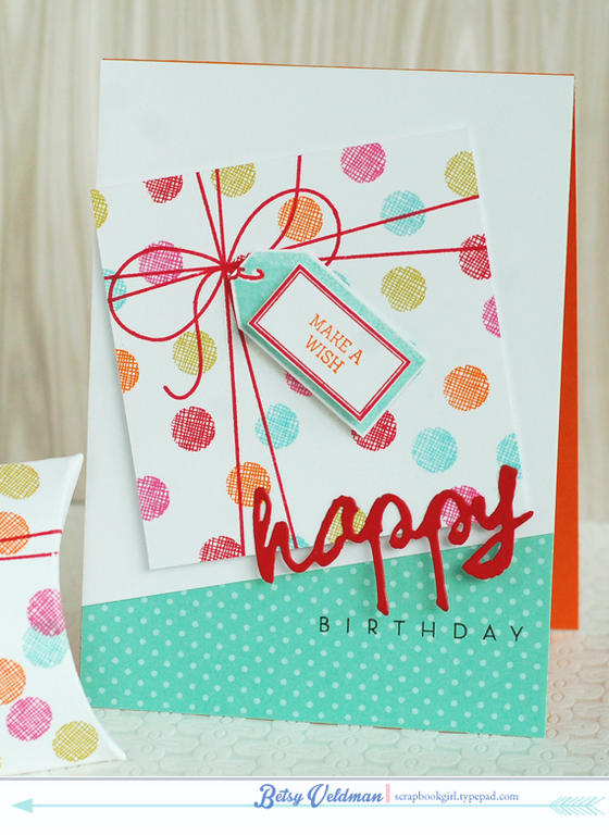 stamps: no strings attached, polka dot basics III, wet paint<br />
ink: orange zest, pure...