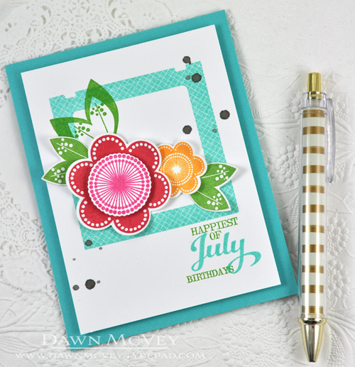 Paper: stamper&#039;s select white, hawaiian shores<br />
Stamps: Friendly Flowers, Birthday...