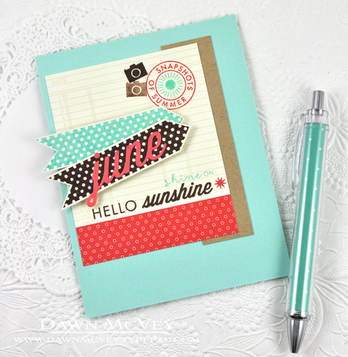 Paper: stamper&#039;s select white, aqua mist, berry sorbet, kraft, MM: Journal Card<br />...