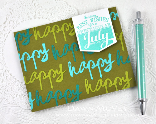Paper: stamper&#039;s select white, hawaiian shores, simply chartreuse, tropical teal<br />...
