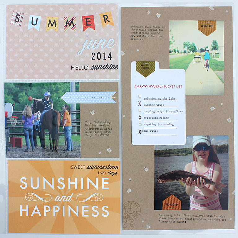 size: 12&quot; x 12&quot; pocket layout<br />
<br />
stamps: Monthly Moments: June, Monthly...
