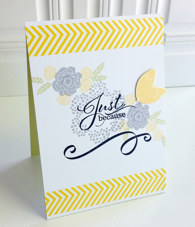 STAMPS: Friendly Flowers, Mini Blooms<br />
INK: True Black, Harvest Gold, Spring Moss by PTI,...