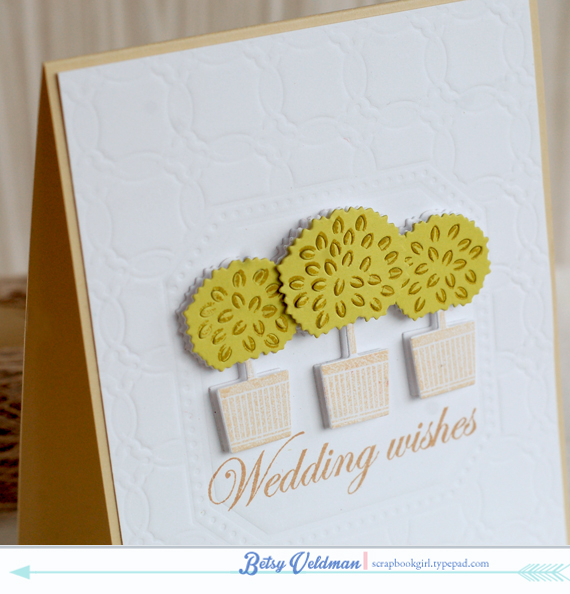 stamps:  keep it simple: wedding, topiary trio<br />
ink: simply chartreuse, fine linen,...