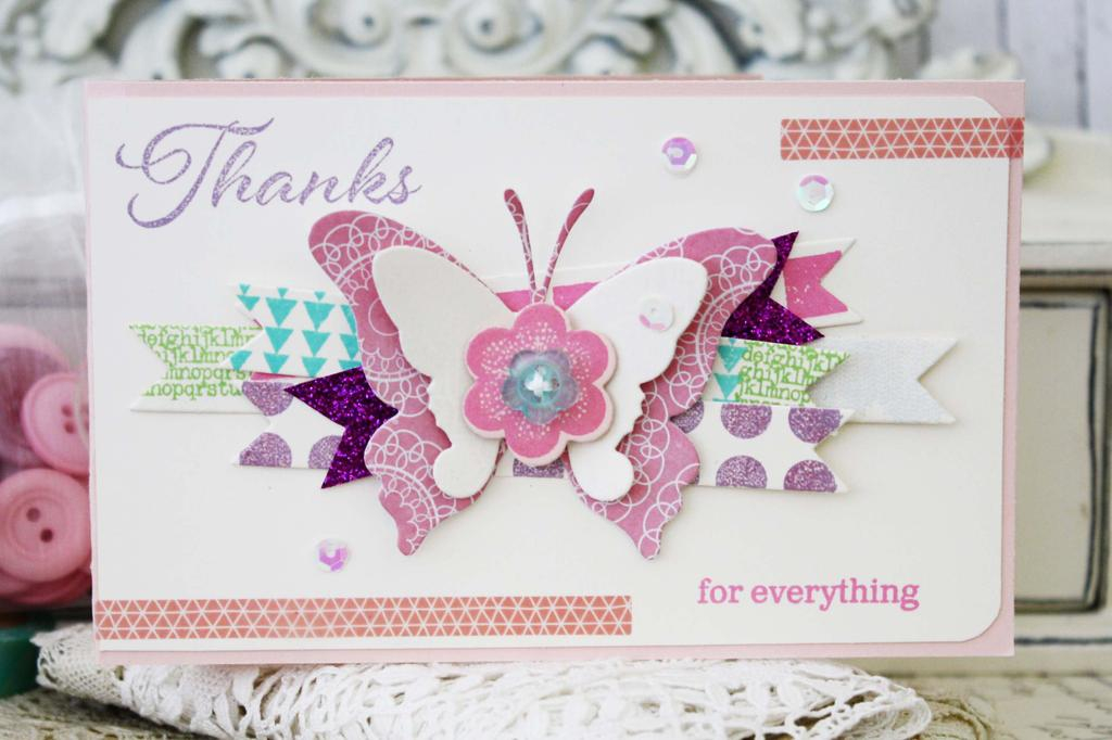 Papertrey Ink Supplies Used:<br />
Stamps:<br />
Omber Builders, Friendly Flowers<br />...