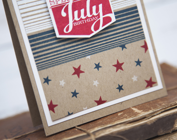 Supplies<br />
<br />
Stamps: Birthday Classics: July, Ombre Builder, Red, White &amp; Blue<br...