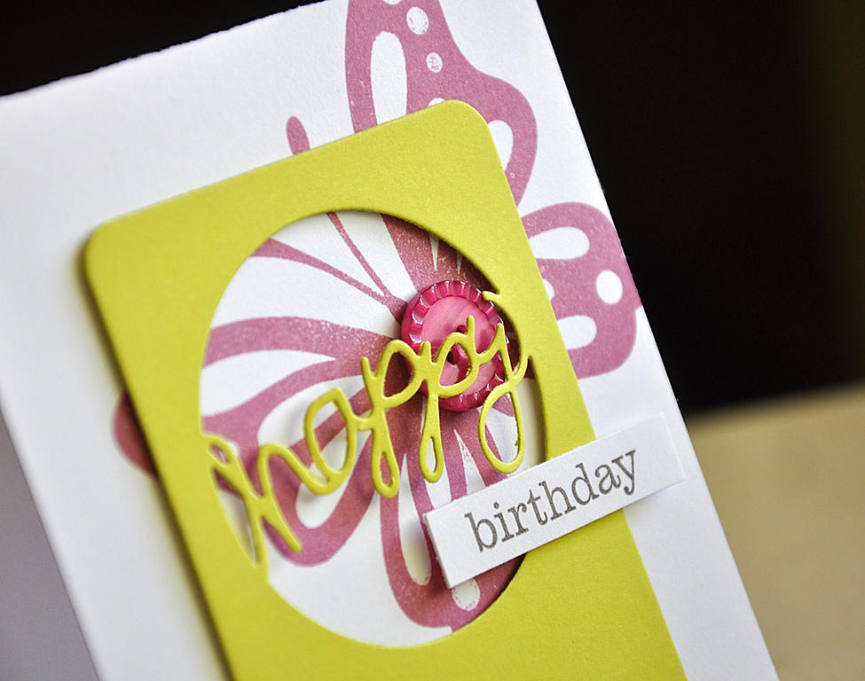 Happy Birthday Window Card Detail