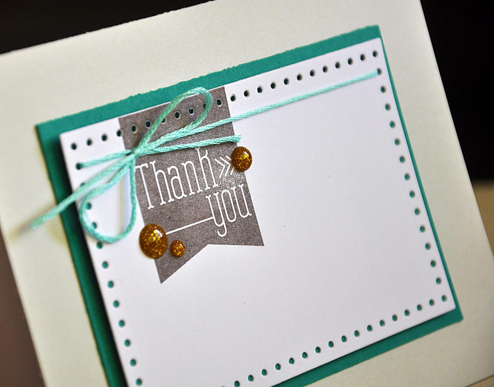 A Banner Thank You Card Detail