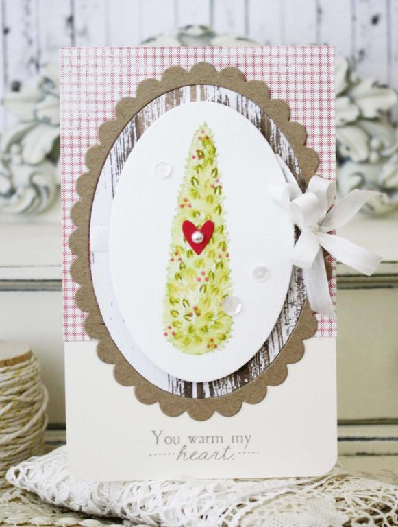Papertrey Ink Supplies Used:<br />
Stamps:  Topiary Trio, and Winter Hills<br />
Ink:<br />...