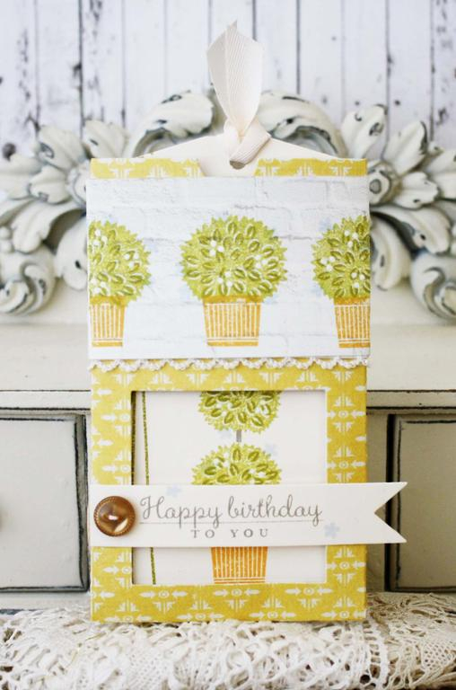 Papertrey Ink Supplies Used:<br />
Stamps:<br />
Topiary Trio, No Strings Attached<br />...