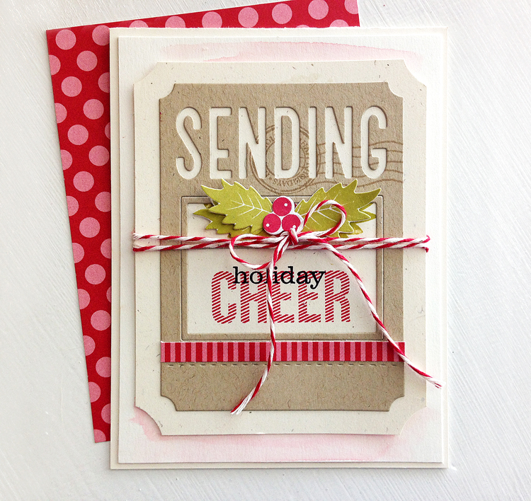 STAMPS: Note Niblets, Phrase Play #6, Postmarks<br />
INK: Pure Poppy, Classic Kraft, Simply...