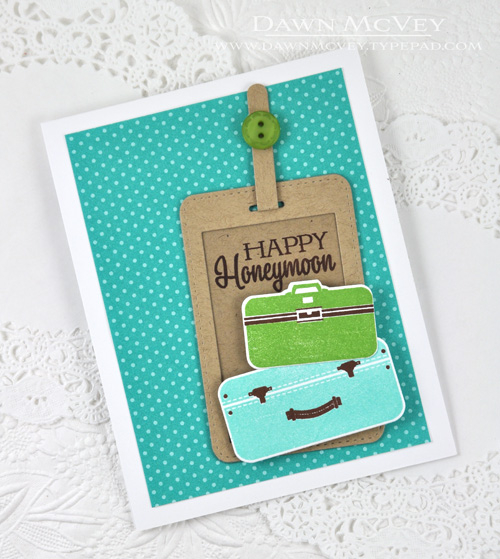 Paper: stamper&#039;s select white, kraft, hawaiian shores bitty dot, clear card stock<br />...