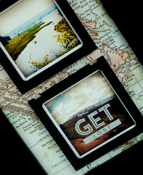 stamps: get lost<br />
ink: white staz on<br />
cardstock: true black<br />
dies: slide...