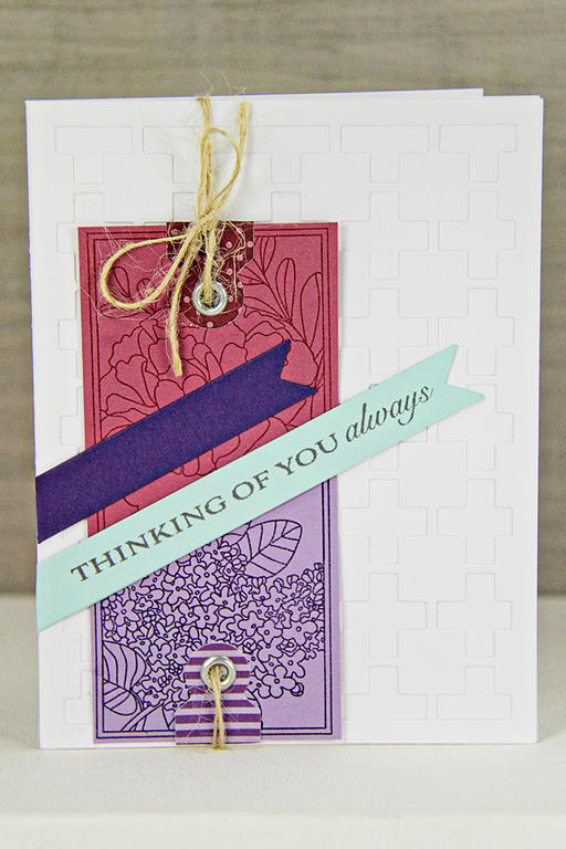 Stamps: Botanical Blocks II, Banner Sentiments<br />
Dies: Double Ended Banners, Cover Plate:...